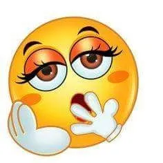Emoji ngáp che miệng