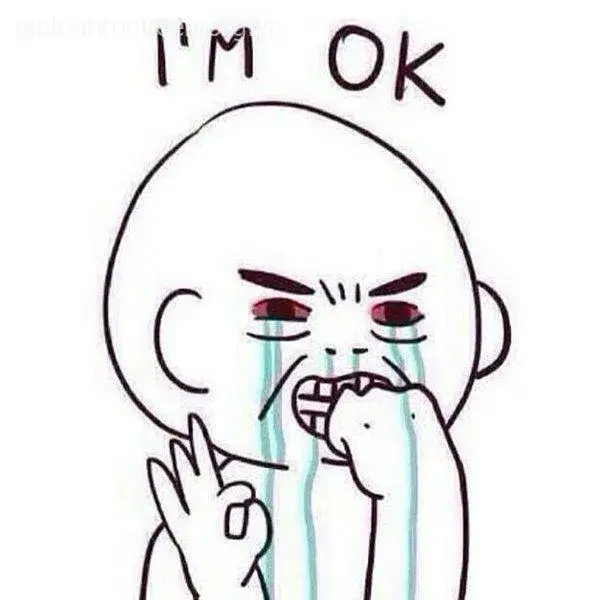 Meme mạng xã hội khuôn mặt dằn vặt vẫn cười.