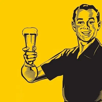 Avatar nhậu uống bia sảng khoái, ánh mắt rạng rỡ vui tươi.