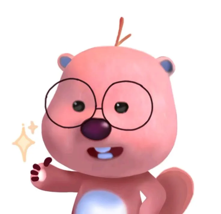 Biểu cảm gấu hồng Loopy oke hài hước