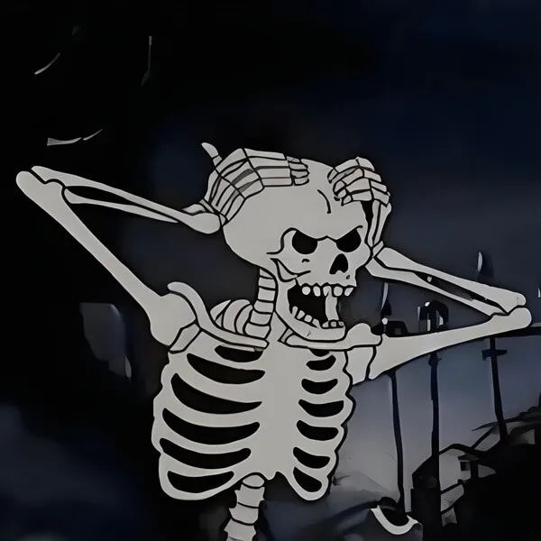 Hình chế bộ xương ôm đầu hoảng hốt xịn sò