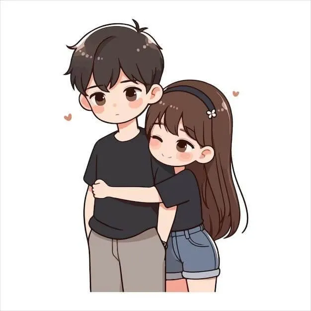 Hình chế tình nhân ôm nhau trong phút giây lãng mạn