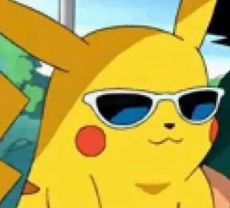 Meme Pikachu đeo kính đen lầy bá đạo nhất vũ trụ