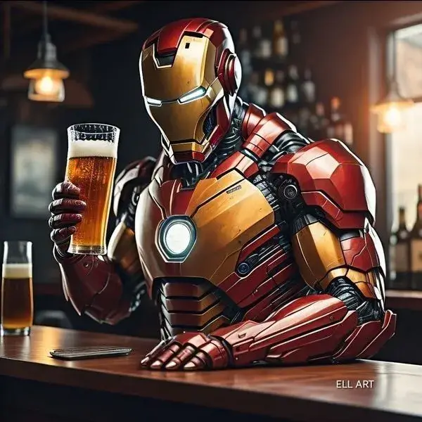 Ironman cũng biết uống bia