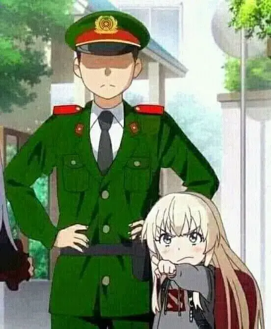 Ảnh chế anime tao báo công an nhìn buồn cười quá