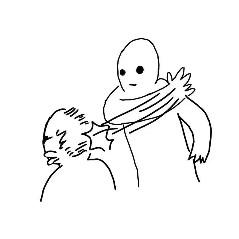 Meme tát thẳng mặt đầy năng lượng, trông buồn cười.