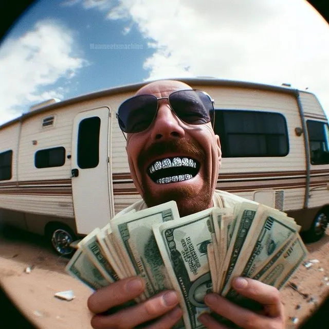 Meme chế tung tiền trước ống kính chụp ảnh vui nhộn