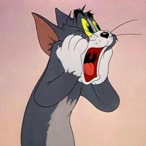 Meme mèo Tom hoảng hốt
