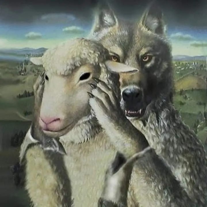 Hình ảnh sói cô độc đầy sự kỳ bí.