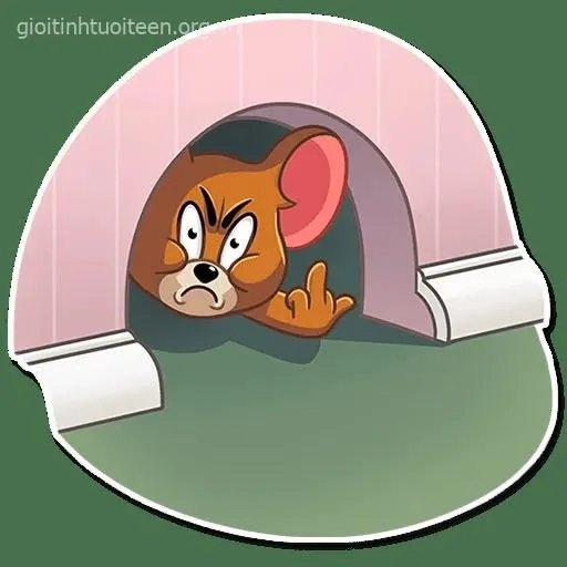 Meme Jerry toe toét hạnh phúc với ánh nhìn.