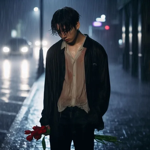 Ảnh avatar trai trẻ buồn cúi nhẹ đầu