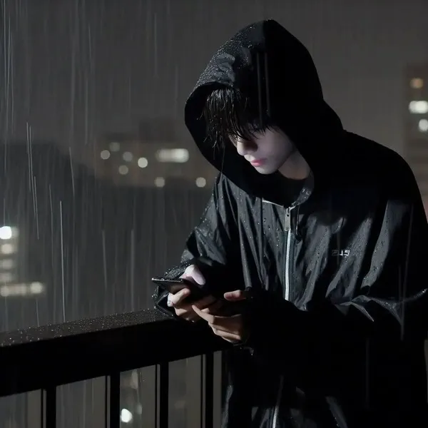 Ảnh profile thanh niên mỉm cười trong bóng