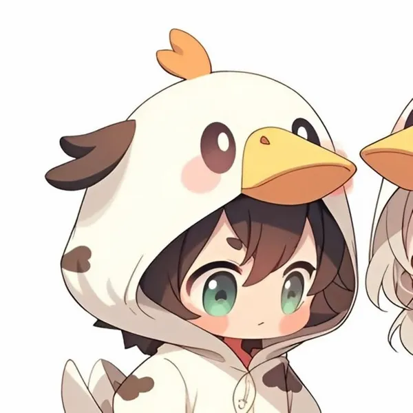 Ảnh đại diện chibi cặp đáng yêu pastel