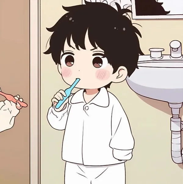 Ảnh avatar cặp chibi đáng yêu vui tươi