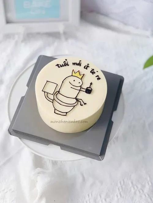 Bánh sinh nhật hình nhạy cảm nhẹ, nhìn cười té ghế