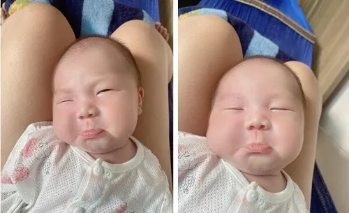 Khoảnh khắc em bé chề môi giận yêu khiến ai cũng cười