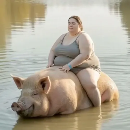 Ảnh vui heo cười khẩy nhìn đời đầy mệt mỏi