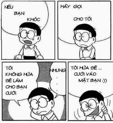 Ảnh troll Nobita vừa cute vừa lầy