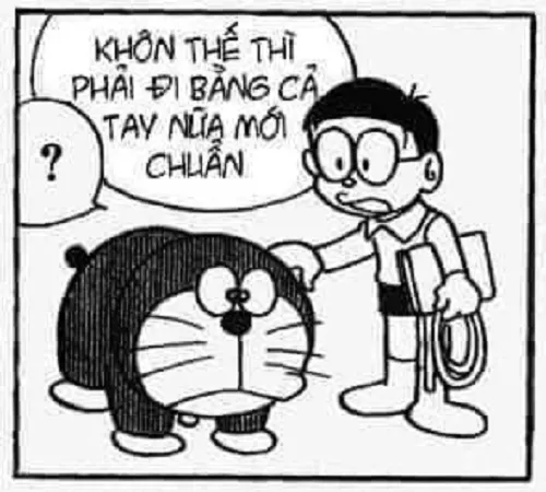 Meme hài Nobita troll Doremon nhây bựa