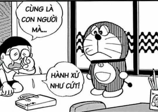 Ảnh troll Doraemon nhắc nhở nhẹ mà thấm