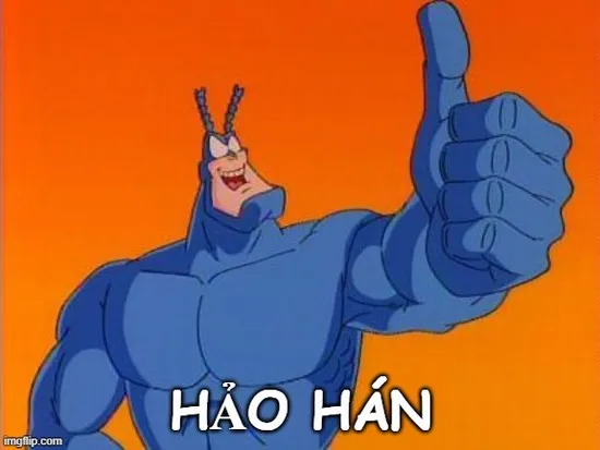 Ảnh vui hảo hán vẻ mặt hơi gồng