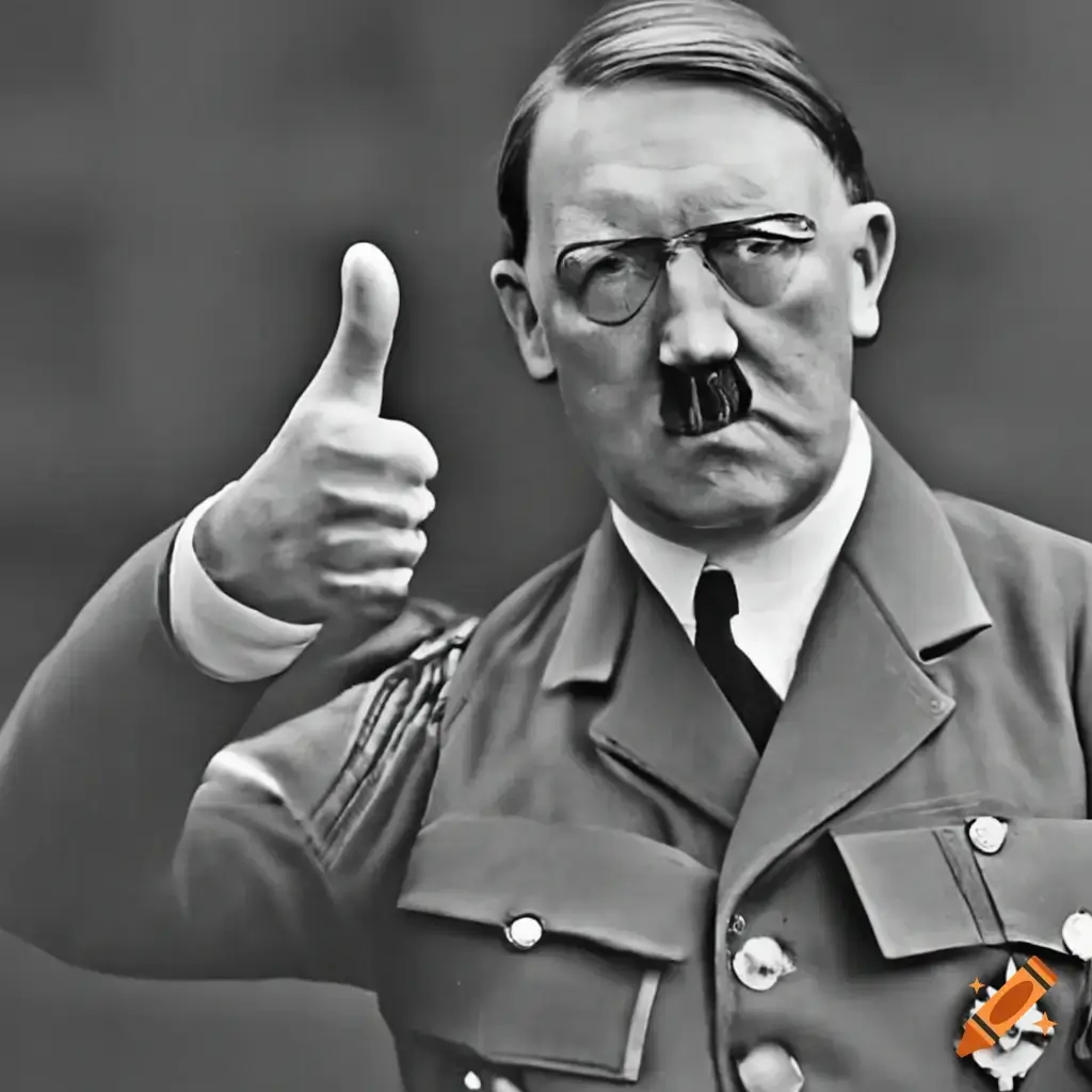Meme Hitler giơ tay like