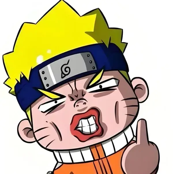 Hình chế Naruto đưa ngón giữa lầy lội