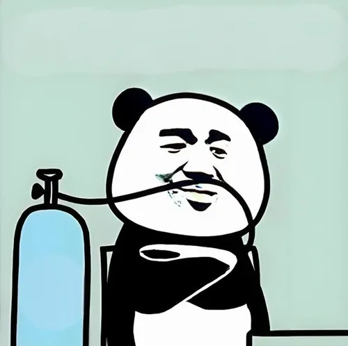 Ảnh chế gấu trúc weibo thở oxy run rẩy tinh thần