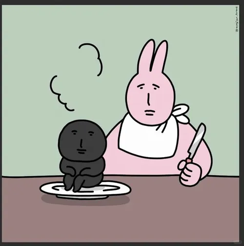 Khoảnh khắc thỏ hồng thèm thuồng nhìn đồ ăn cực hài