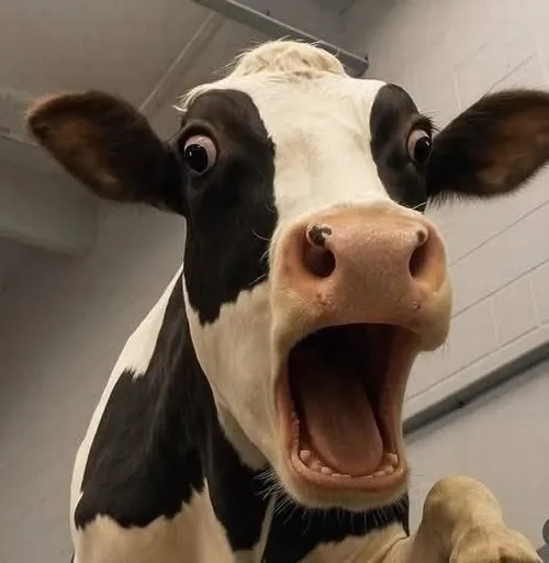 Meme bò ngáo trong clip TikTok cực hot