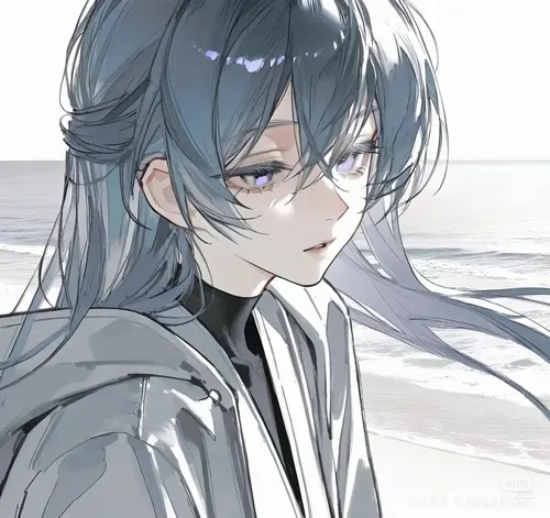 Ảnh đại diện anime nữ chiến binh tông bạc xanh