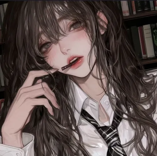 Hình đại diện anime nàng lạnh, biểu cảm vô cảm