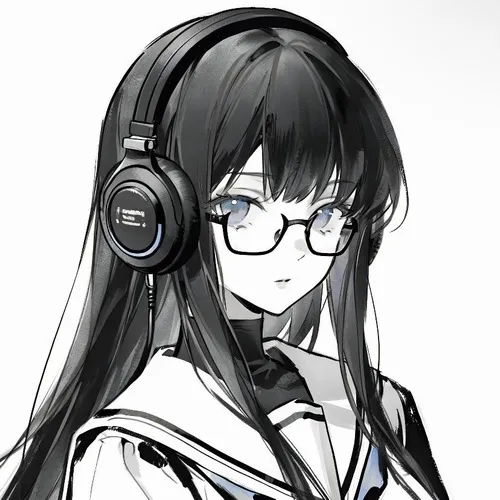 Ảnh profile anime nữ ánh sáng kim loại