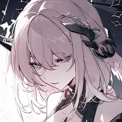 Hình đại diện anime nàng lạnh, nền đen tối giản