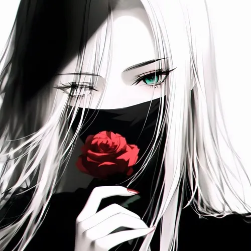 Avatar anime nữ lạnh, ánh sáng đổ viền