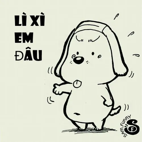 Ảnh vui xin lì xì bạn bè phong cách boss nhỏ