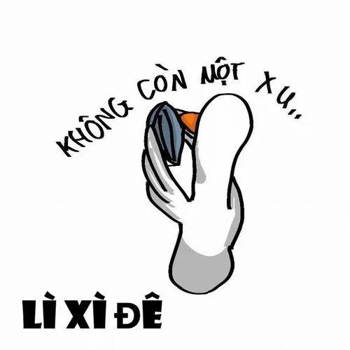 Meme hài xin lì xì vì nghèo quanh năm