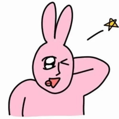 Meme chế chú thỏ người màu hồng nhìn cực tỉnh