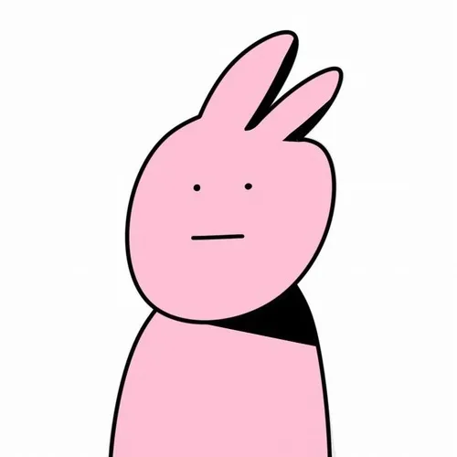 Hình troll chú thỏ người hồng nhìn vừa ngầu vừa lạ