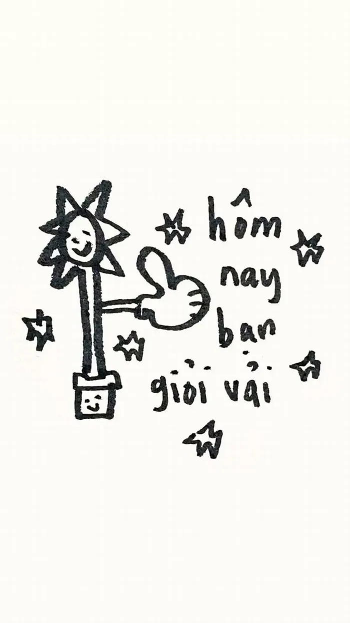 Wallpaper đẹp kiểu minimal, phối meme mèo cực duyên.