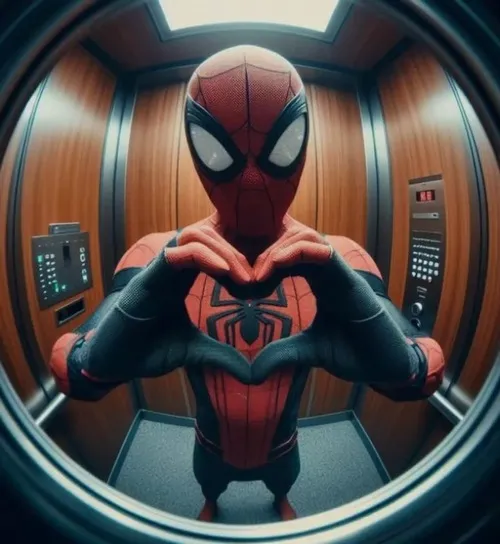 46 Meme Spiderman cúi đầu nhìn bàn tay bắn tơ