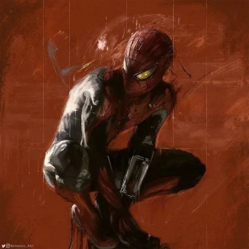 52 Meme Spider Man đứng trước tòa nhà Marvel