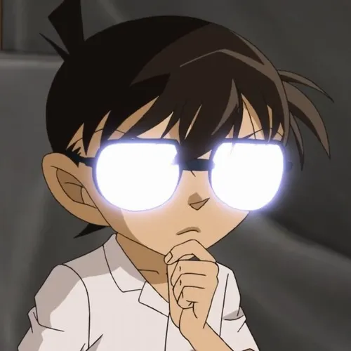 Ảnh chế hài Conan đôi mắt phát sáng