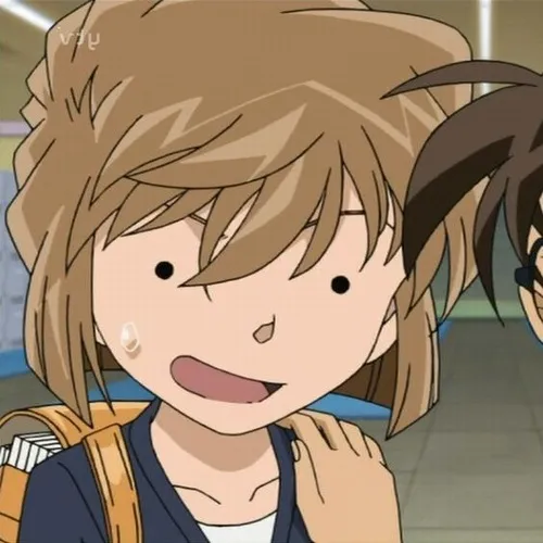 Hình chế Haibara đỏ mặt giận hờn đáng yêu