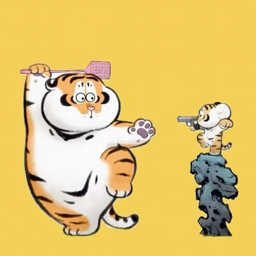 Hình troll hổ mũm mĩm, ngủ gật giữa rừng xanh