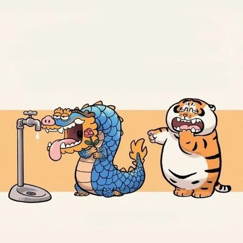 Ảnh troll hổ gồng mình nhưng trông tội ghê