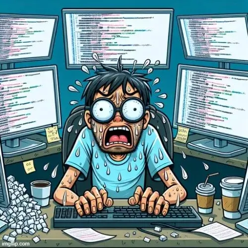 Hình troll sợ sệt nhìn chằm chằm vô định