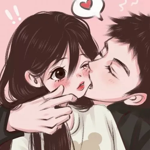 Hình chế nụ hôn tình bể bình đáng yêu