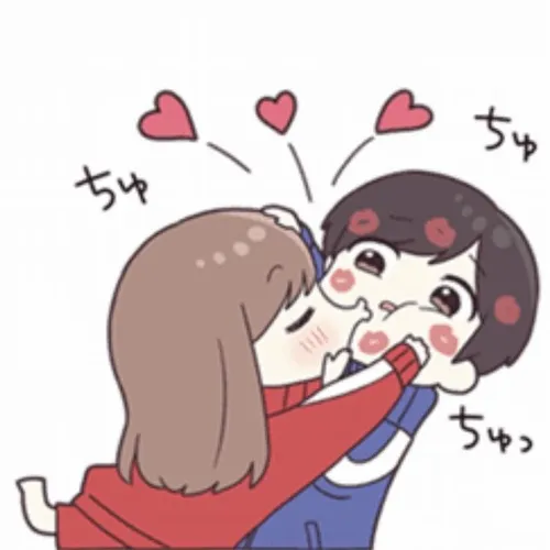 Hình chế nụ hôn say đắm nhưng nhìn vẫn vui