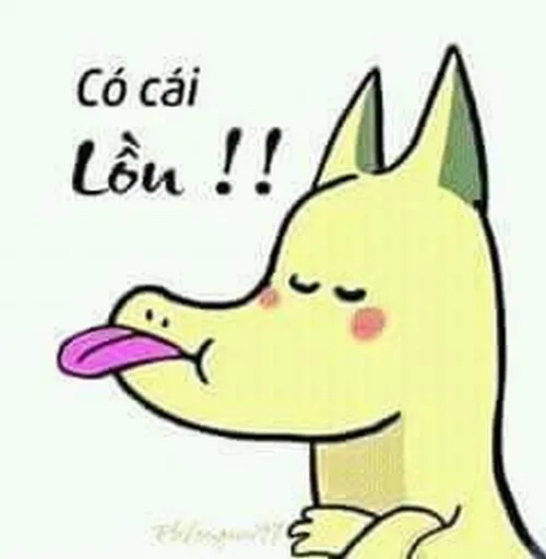 Meme chế phản ứng vui trong caption bình luận.